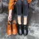 Womens Autumn Winter Velvet Soft Leather Casual High-Top Shoes Boots