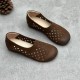 Women's Hollow Out Summer Flat Handmade Cow Leather Sandals