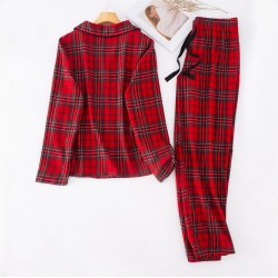 Couple Red Cotton Plaid Pajama Set  PJS Christmas Pajamas Presents