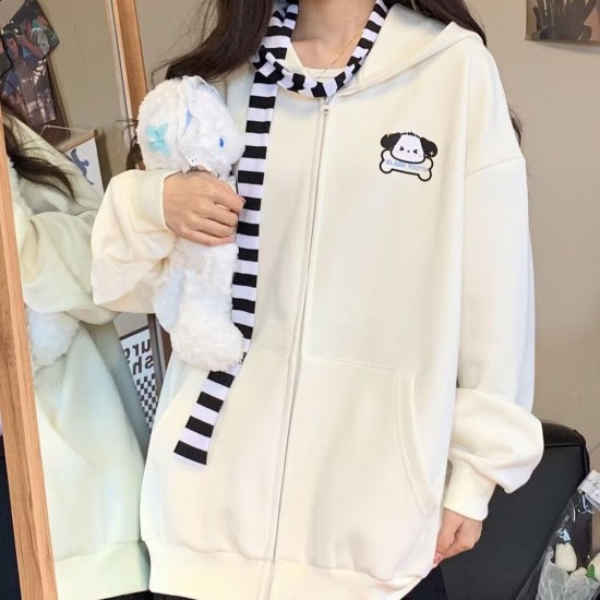 Kawaii Sanrio Pochacco Japanese Style Hoodie with Big Ears