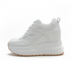 Womens Wedge Platform Sneakers High Hidden Heel Sneakers