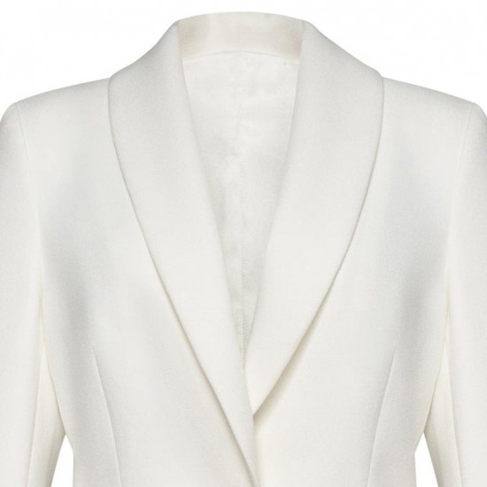 Women's Spring and Fall Hem Splicing Pressure Pleat Blazer