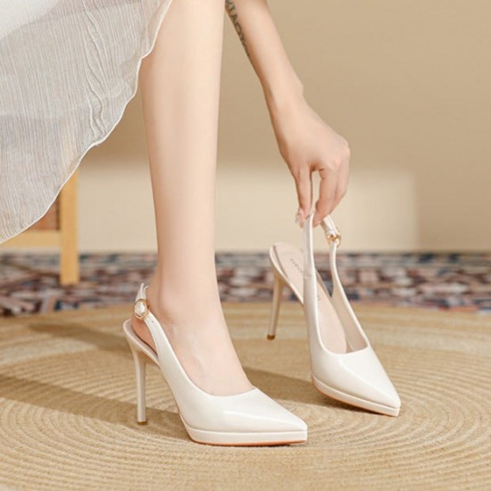 Womens Slingback Pointed Toe Pump High Heels