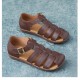 Women's Handmade Leather Closed Toe Casual Fisherman Sandals