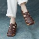 Women's Handmade Leather Closed Toe Casual Fisherman Sandals