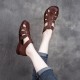Women's Handmade Leather Comfortable Closed Toe Sandals Fisherman Shoes