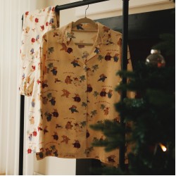 Womens Christmas Pajamas PJS Bunny Christmas Presents