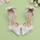 Lily of the valley Elegant Elf Fairy Princess Wedding High Heels - White