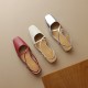 Women's Handmade Vintage Cross Buckle Summer Low Heel Sandals