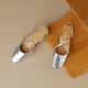 Women's Handmade Vintage Cross Buckle Summer Low Heel Sandals