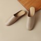 Women's Leather Retro Minimalist Comfort Mule Shoes
