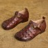 Women's Handmade Leather Woven Casual Closed Toe Buckle Sandals