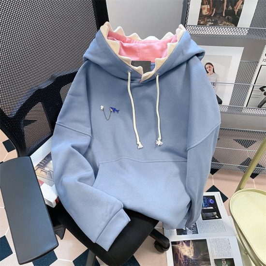 Cute and Funny Shark Sweatshirt Spring and Fall Oversize Hoodie