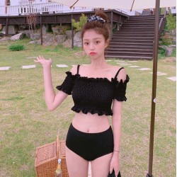 Two Piece Swimsuit student Off Shoulder Swimwear
