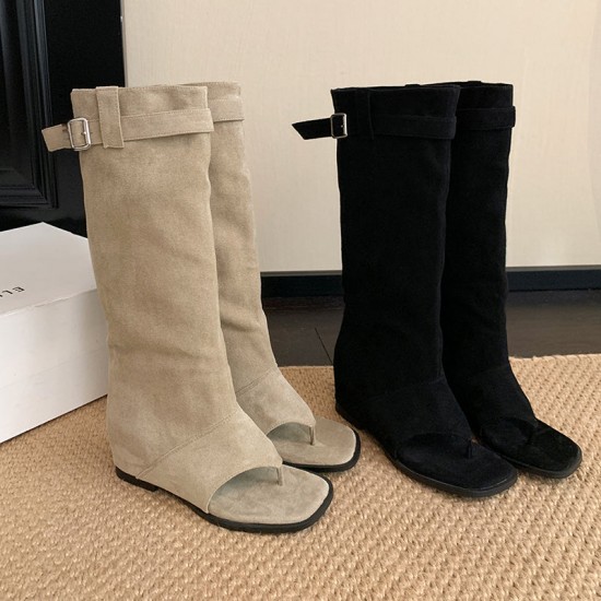 Womens Open Toe Inside Height Sandals Summer Boots