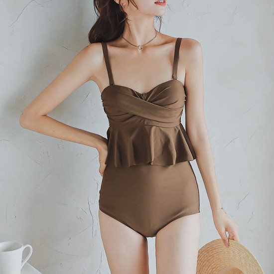 Two Piece Swimwear Ruffle Push Up Swimsuit Bathing Suit