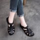 Women's Handmade Leather Comfortable Closed Toe Sandals Fisherman Shoes
