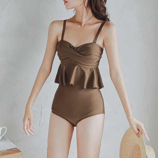Two Piece Swimwear Ruffle Push Up Swimsuit Bathing Suit