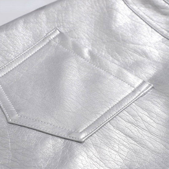 Silver Retro Short A-Line Metal Mini Skirts