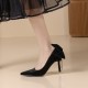 Women's Thin High Heel Bow Rhinestone Tassel Prom Party Pumps