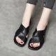 Women's Handmade Leather Open Toe Slip-On Flat Sandals