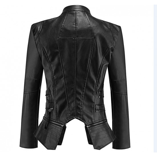 Women's Leather Jacket Motorcycle Style