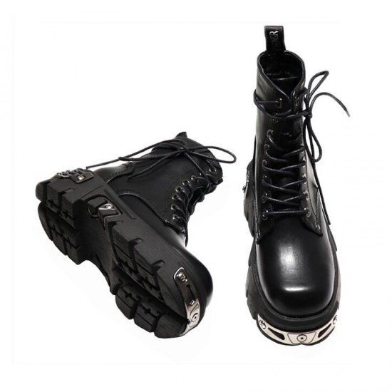 Womens Gothic High Top Motorcycle Boots