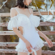 Off The Shoulder Flouncing Swimsuit