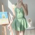 Soft Girl Aesthetic Hanging Neck Halter Swimsuit