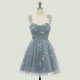 Short Homecoming Dress Cute Spaghetti Straps Cocktail Prom Dress