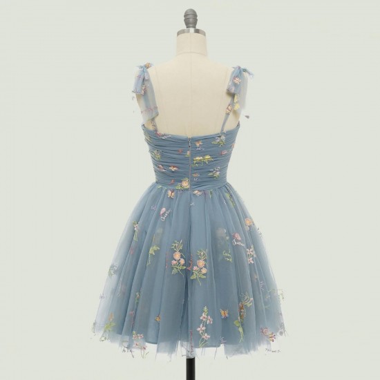 Short Homecoming Dress Cute Spaghetti Straps Cocktail Prom Dress