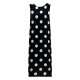 Linen Backless Drawstring Polka Dot Dress Sleeveless Long Dress