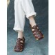 Women's Handmade Leather Closed Toe Casual Fisherman Sandals