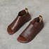 Women's Handmade Leather Open Toe Slip-On Comfort Sandals