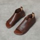 Women's Handmade Leather Open Toe Slip-On Comfort Sandals