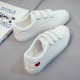 Womens Cute Love Heart Easy CleanFlats Sneakers
