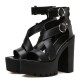 Women Chunky Heel Gladiator Platform Anti-Slip Ankle Sandals