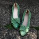 Genuine Leather Soft Sole Pointed Toe Low Heel Pumps Women's Shoes