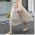 Womens Floral Print Chiffon High Waist Skirt