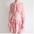 Spring Floral Fairy Halter Long Sleeve Dress