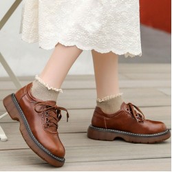 Japanese Round Toe Oxford & Lace-Up Shoes Women