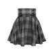 High Waist Plaid Lace Up Skirt