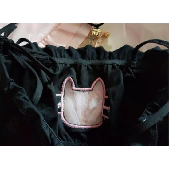 Japanese Girls Cute Cat Underwear Set
