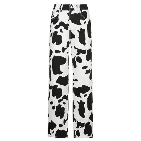 Cow Print Y2K Jeans
