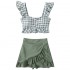 Swimwear Matcha Green Japanese Split Two Pieces Swimsuit