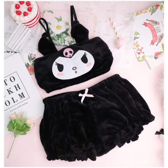 Japanese Kuromi Plush Underwear Suit