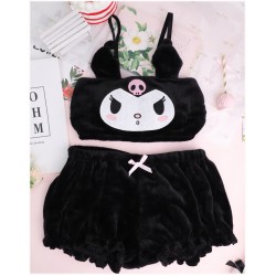 Japanese Kuromi Plush Underwear Suit