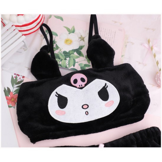 Japanese Kuromi Plush Underwear Suit