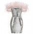 Women Sequin Off-shoulder Feather Prom Mini Dress