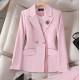 Fall Waisted Blazer Korean Version Outfit